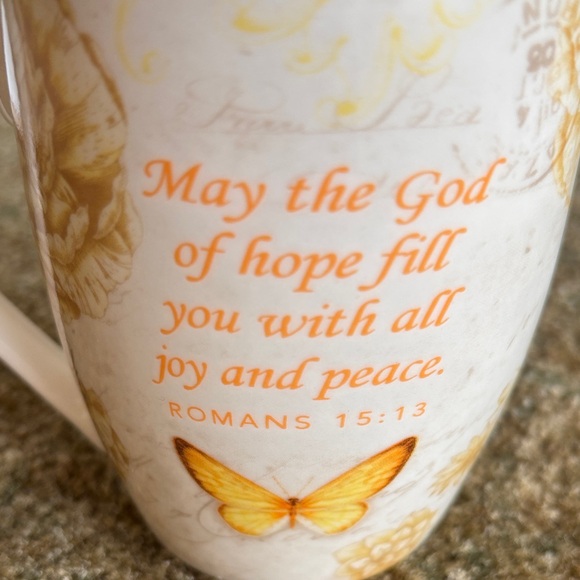 NWOT Butterfly Hope Mug - Orange and Yellow - Picture 3 of 8